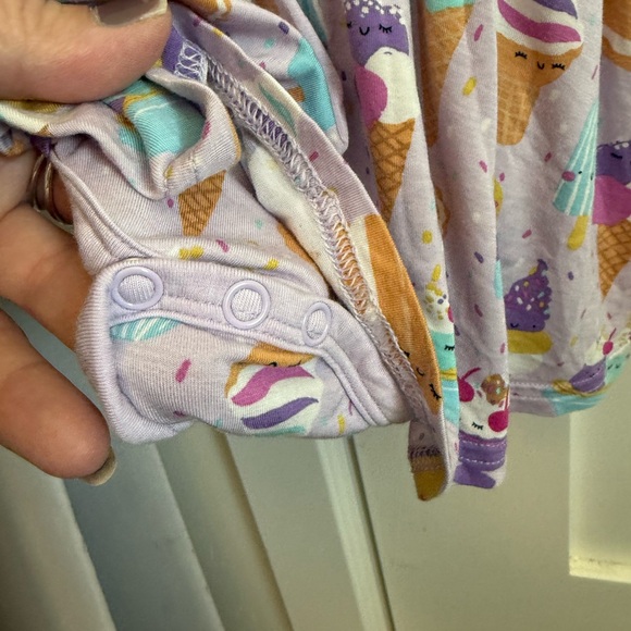 Little Sleepies Pink Star, Checkered and Ice-cream Party Ruffle-Sleeve Dress - Picture 12 of 16